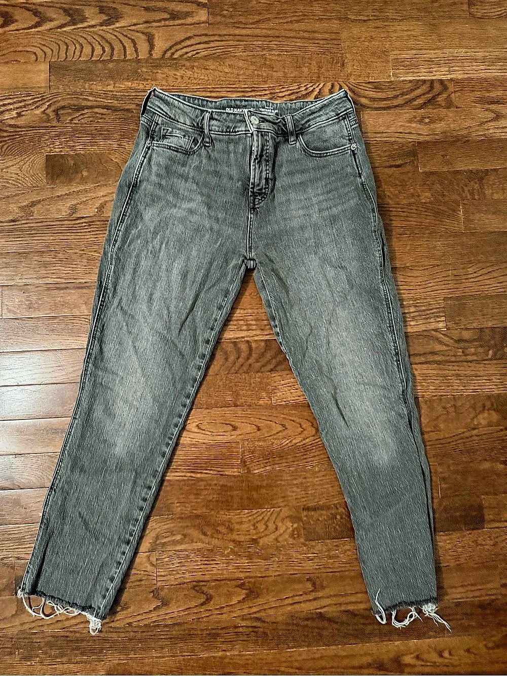 Old Navy High-Waisted Vintage Slim Jeans Gray Waist 6P